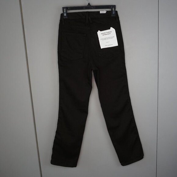 New Good American Good Curve High Rise Straight Jeans in Black001 size 4/27 - Picture 10 of 16